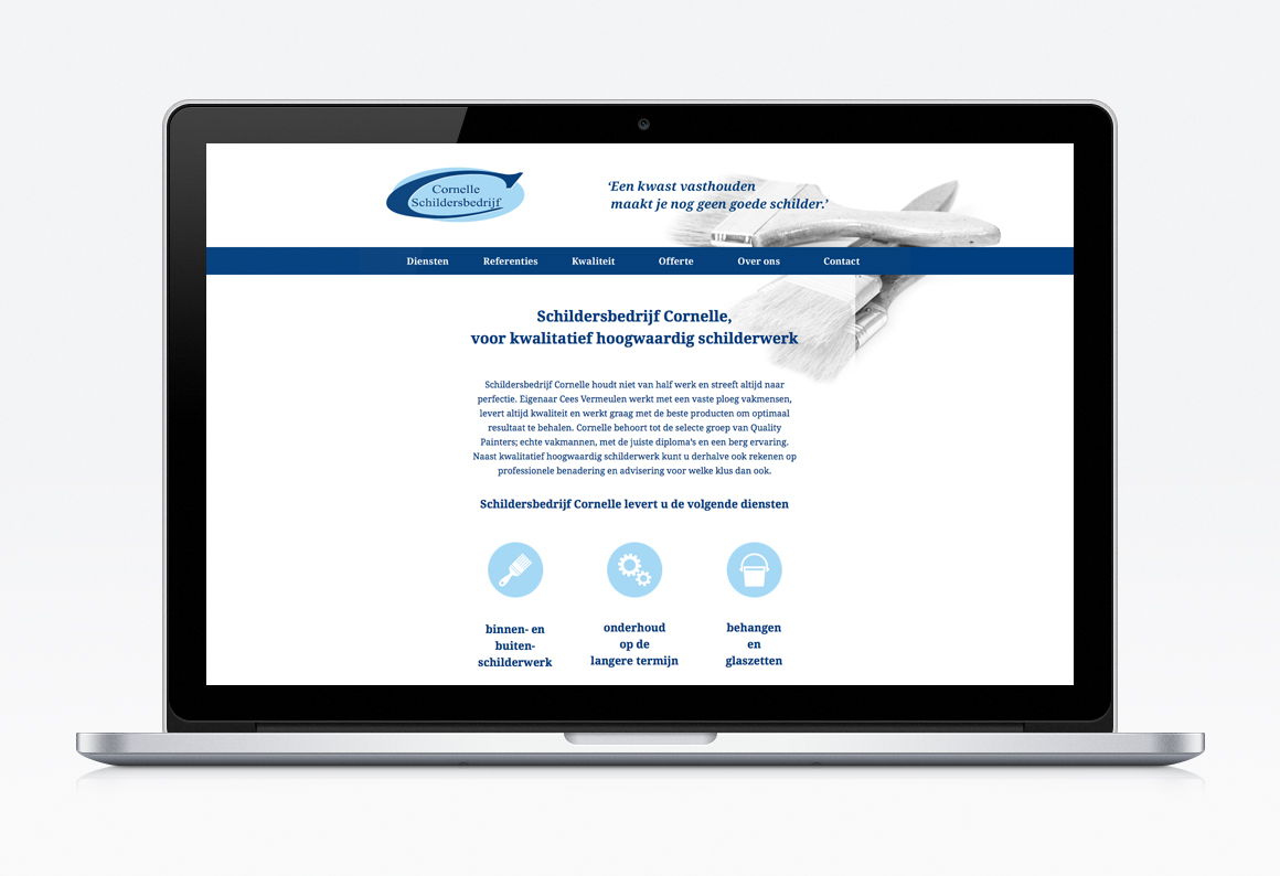 Nieuwe website voor Schildersbedrijf Cornelle