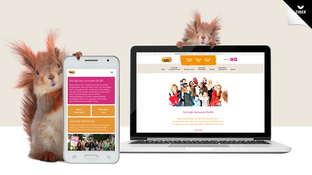 Parel Promotie portfolio webdesign Fairtrade Gemeente De Bilt