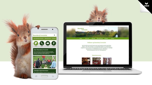 Parel Promotie portfolio webdesign Boerderij Fortzicht